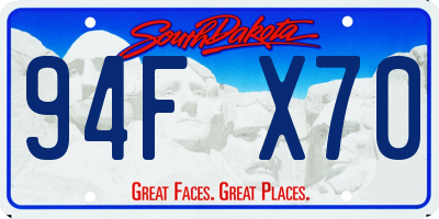 SD license plate 94FX70