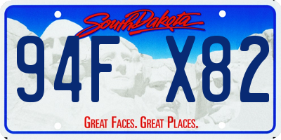 SD license plate 94FX82