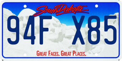 SD license plate 94FX85