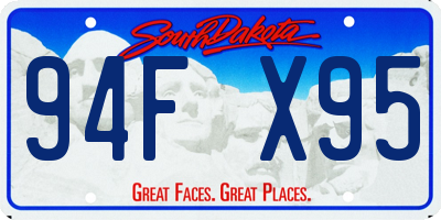 SD license plate 94FX95