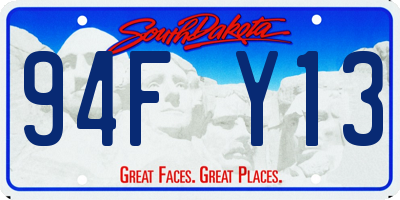 SD license plate 94FY13