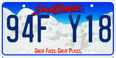 SD license plate 94FY18