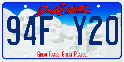 SD license plate 94FY20