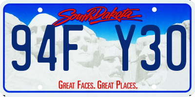SD license plate 94FY30