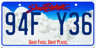 SD license plate 94FY36