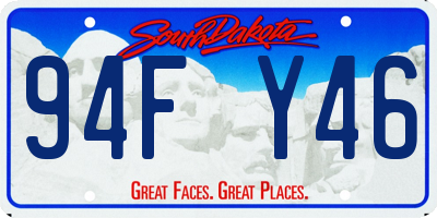 SD license plate 94FY46