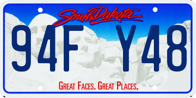 SD license plate 94FY48