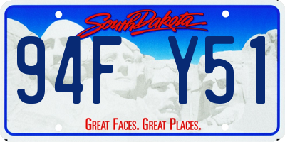 SD license plate 94FY51