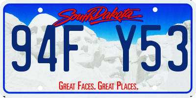 SD license plate 94FY53