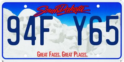 SD license plate 94FY65