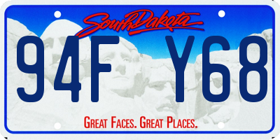 SD license plate 94FY68