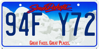 SD license plate 94FY72