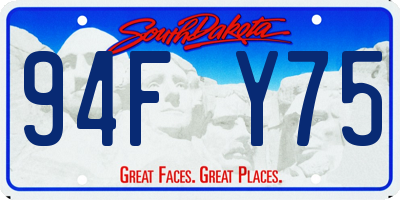 SD license plate 94FY75