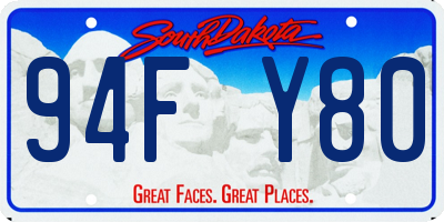 SD license plate 94FY80