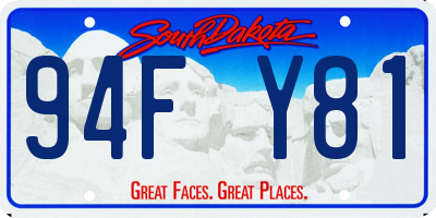 SD license plate 94FY81