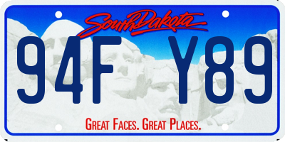 SD license plate 94FY89