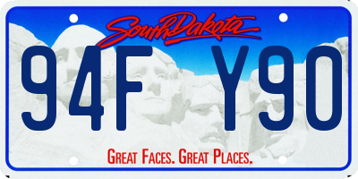 SD license plate 94FY90