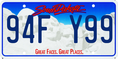 SD license plate 94FY99