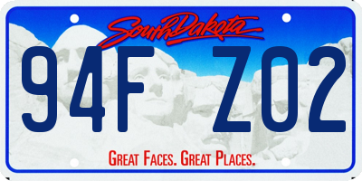 SD license plate 94FZ02