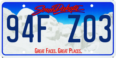 SD license plate 94FZ03