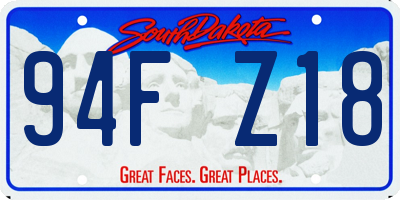 SD license plate 94FZ18