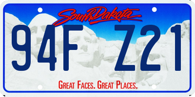 SD license plate 94FZ21