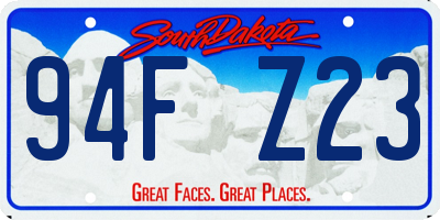SD license plate 94FZ23