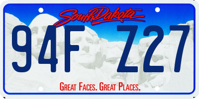SD license plate 94FZ27