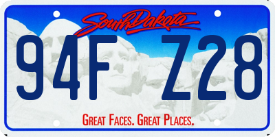 SD license plate 94FZ28