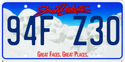 SD license plate 94FZ30