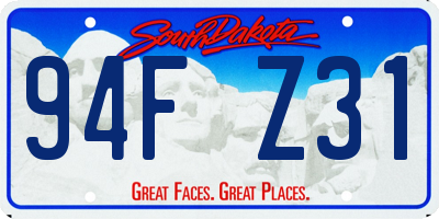 SD license plate 94FZ31