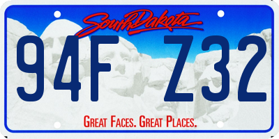 SD license plate 94FZ32