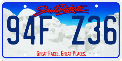 SD license plate 94FZ36