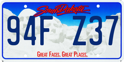 SD license plate 94FZ37