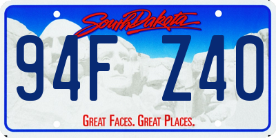 SD license plate 94FZ40
