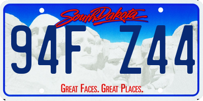 SD license plate 94FZ44