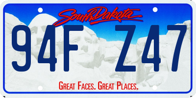 SD license plate 94FZ47