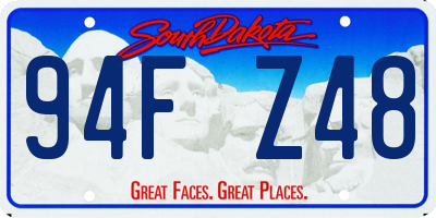 SD license plate 94FZ48