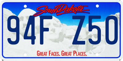 SD license plate 94FZ50