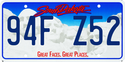 SD license plate 94FZ52