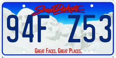 SD license plate 94FZ53