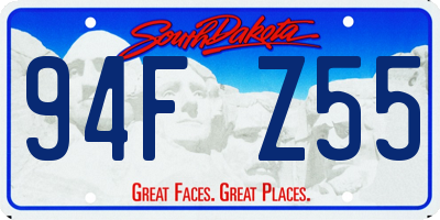 SD license plate 94FZ55