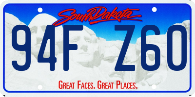 SD license plate 94FZ60