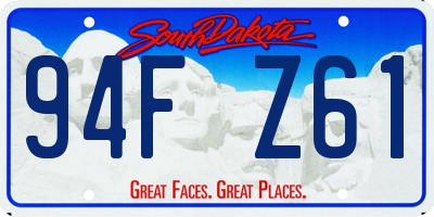 SD license plate 94FZ61