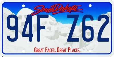 SD license plate 94FZ62