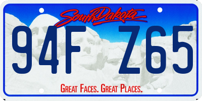 SD license plate 94FZ65