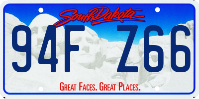 SD license plate 94FZ66