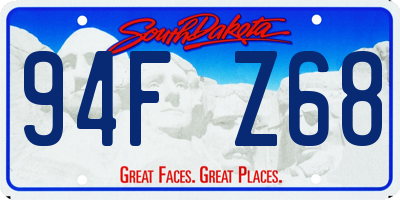 SD license plate 94FZ68