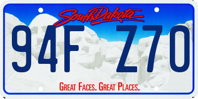 SD license plate 94FZ70