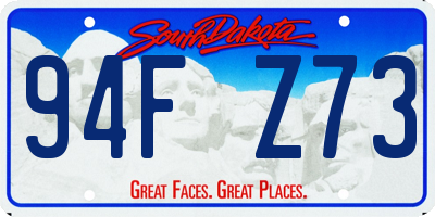 SD license plate 94FZ73